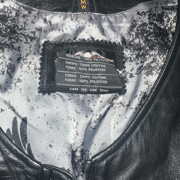 Harley-Davidson RN 103819 vintage Black Leather Women's vest M - Picture 10 of 11